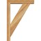 Ekena Millwork Traditional Block Rough Sawn Bracket w/ Offset Brace, Western Red Cedar, 4"W x 16"D x 24"H BKT0402X16X24TRA05RWR - alternate 4